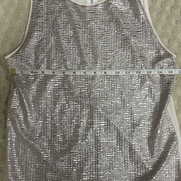 Tristan, Women’s Silver Sleeveless Top, Size Medium - Picture 5 of 7